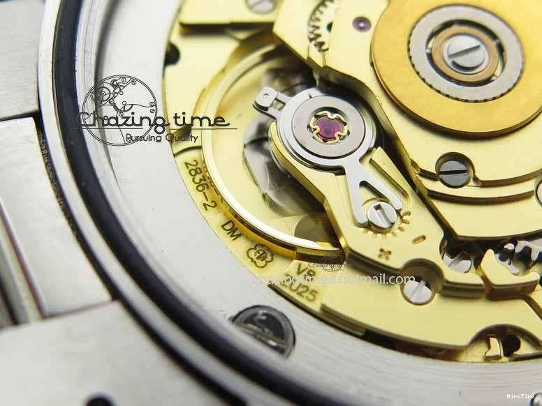 MiroTime 1218 Stylish Day Date 40mm SS BP Maker Best Edition Diamond Bezel Ice Blue Dial On SS Bracelet ETA 3699